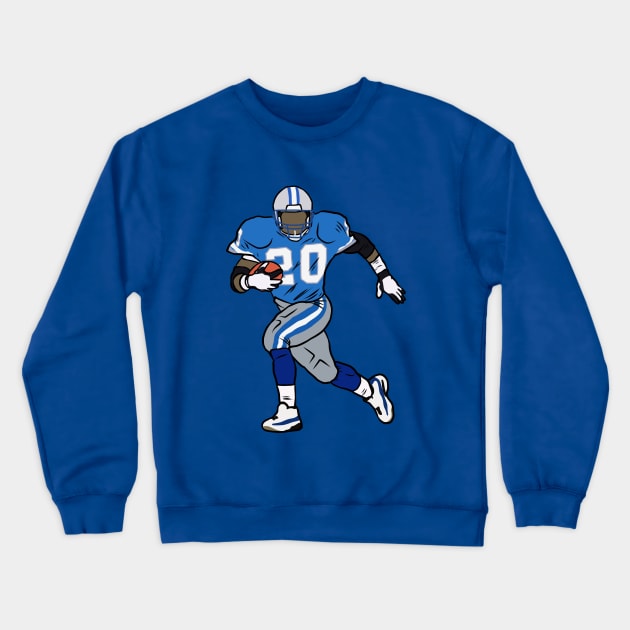 Barry Sanders Running Crewneck Sweatshirt by rattraptees